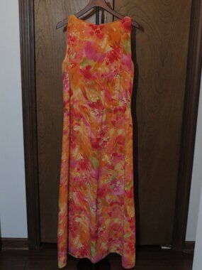Barry Bricken Size 12 Maxi Dress 100% Silk Excellent Condition